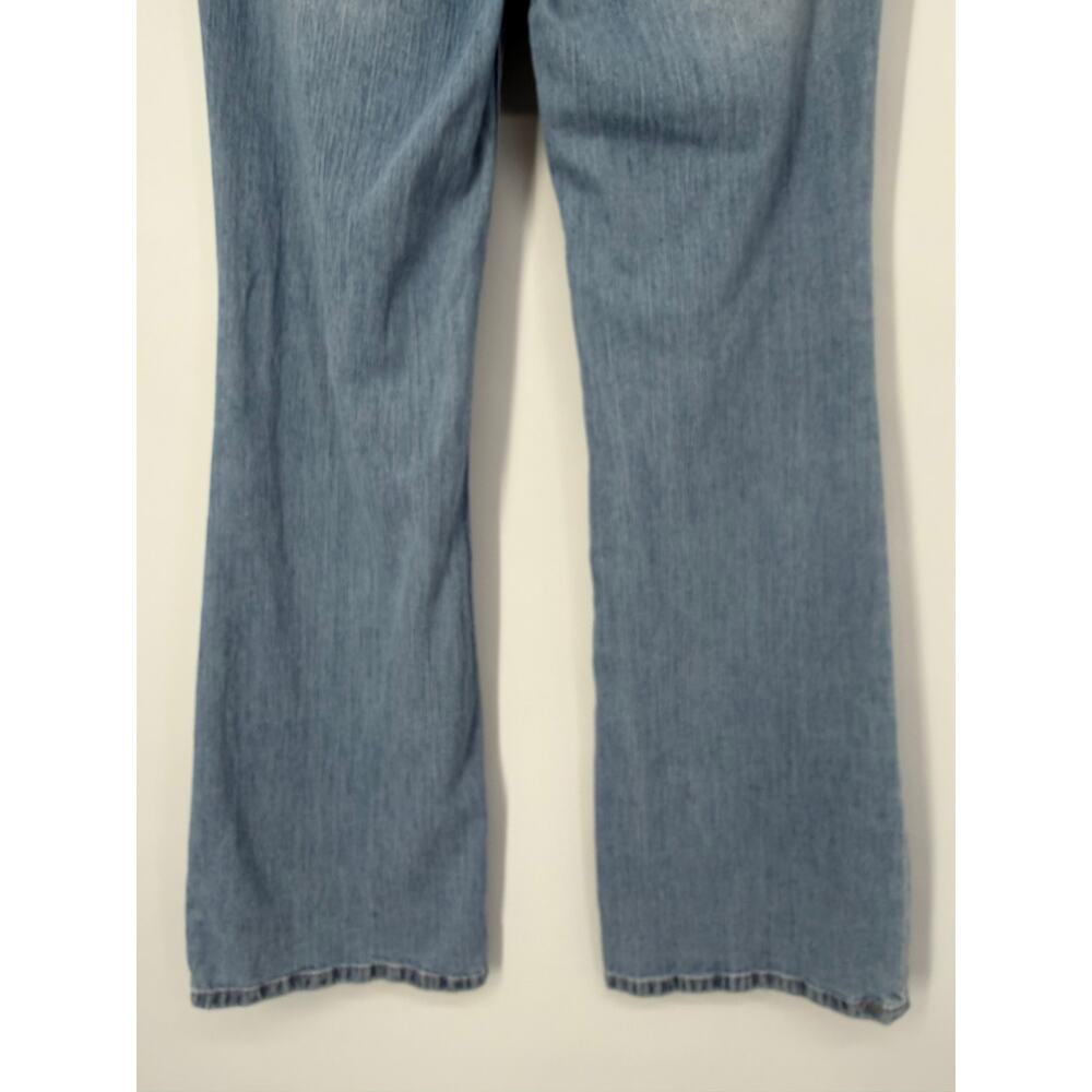 Anthropologie Pilcro High Rise Trouser Bootcut Jeans Button Fly Flare Leg Blue - Picture 9 of 13